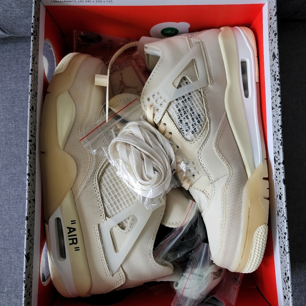 Jordan 4 sail off white